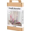 DIY Kit Lysdekoration, Dekorerede kronelys, hvid