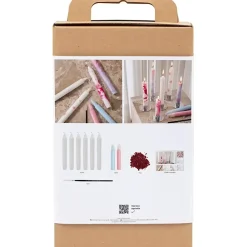 DIY Kit Lysdekoration, Dekorerede kronelys, hvid
