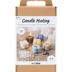 DIY Kit Lysstøbning - Bubble soyalys - mix farver - 6 stk