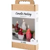 DIY Kit Lysstøbning, Julemand, mat transparent, rød, 1 pk.