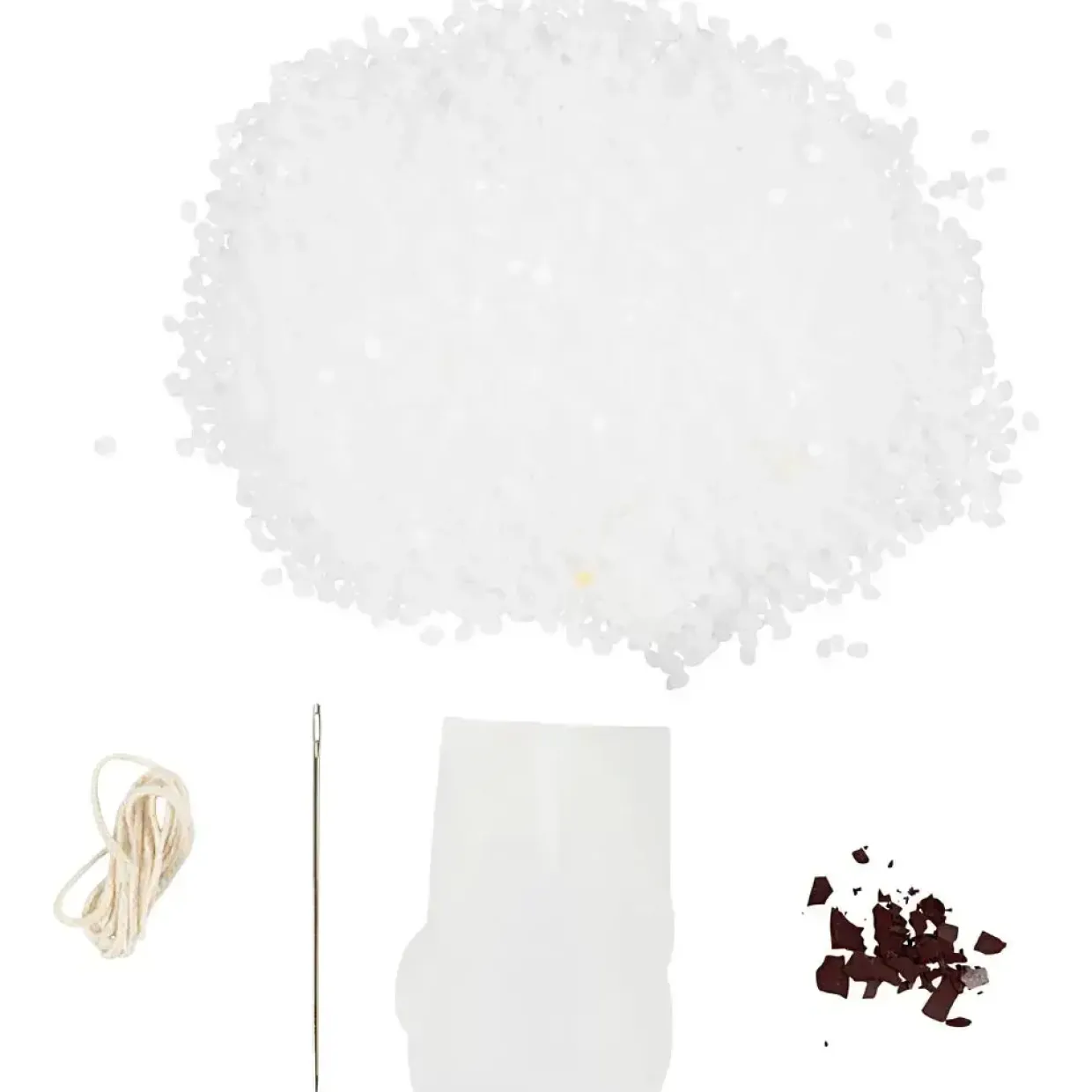 DIY Kit Lysstøbning, Julemand, mat transparent, rød, 1 pk.