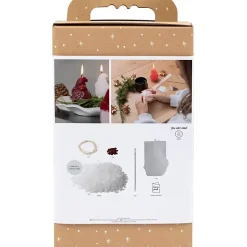 DIY Kit Lysstøbning, Julemand, mat transparent, rød, 1 pk.