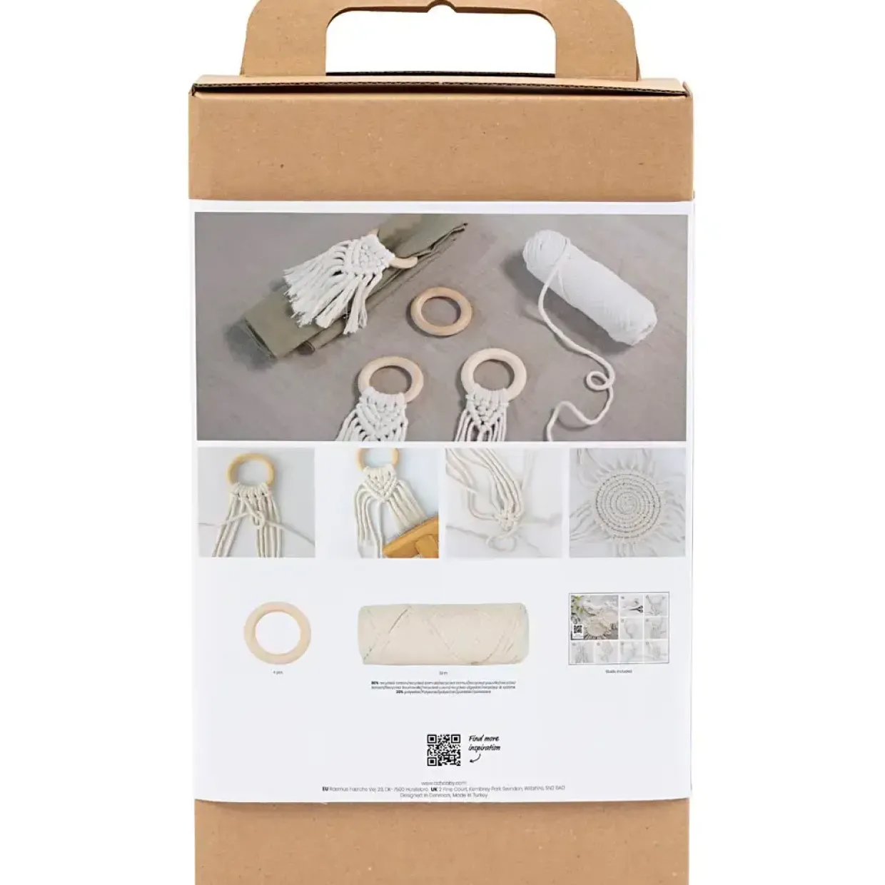 DIY Kit Macramé Borddekoration off white