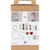 DIY Kit Macramé, Julekrans, mos grøn, julerød, råhvid