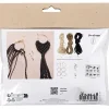 DIY Kit Mini Macramé Øreringe sort olivenbrun sand