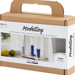 DIY Kit Mini Modellering Lysestage ultra marine