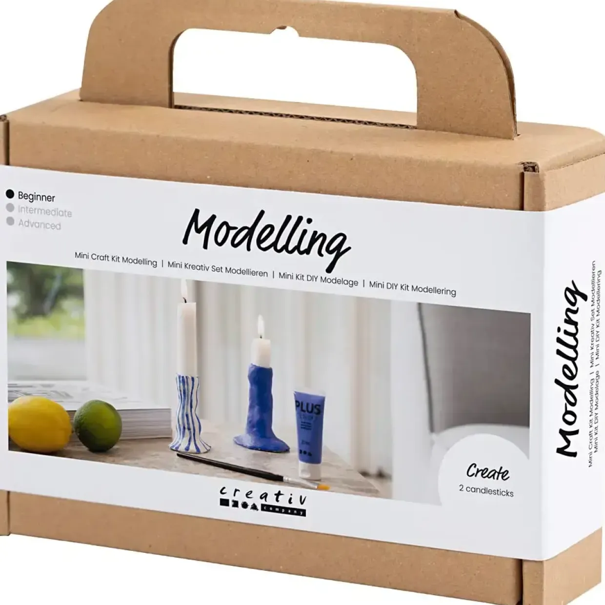 DIY Kit Mini Modellering Lysestage ultra marine