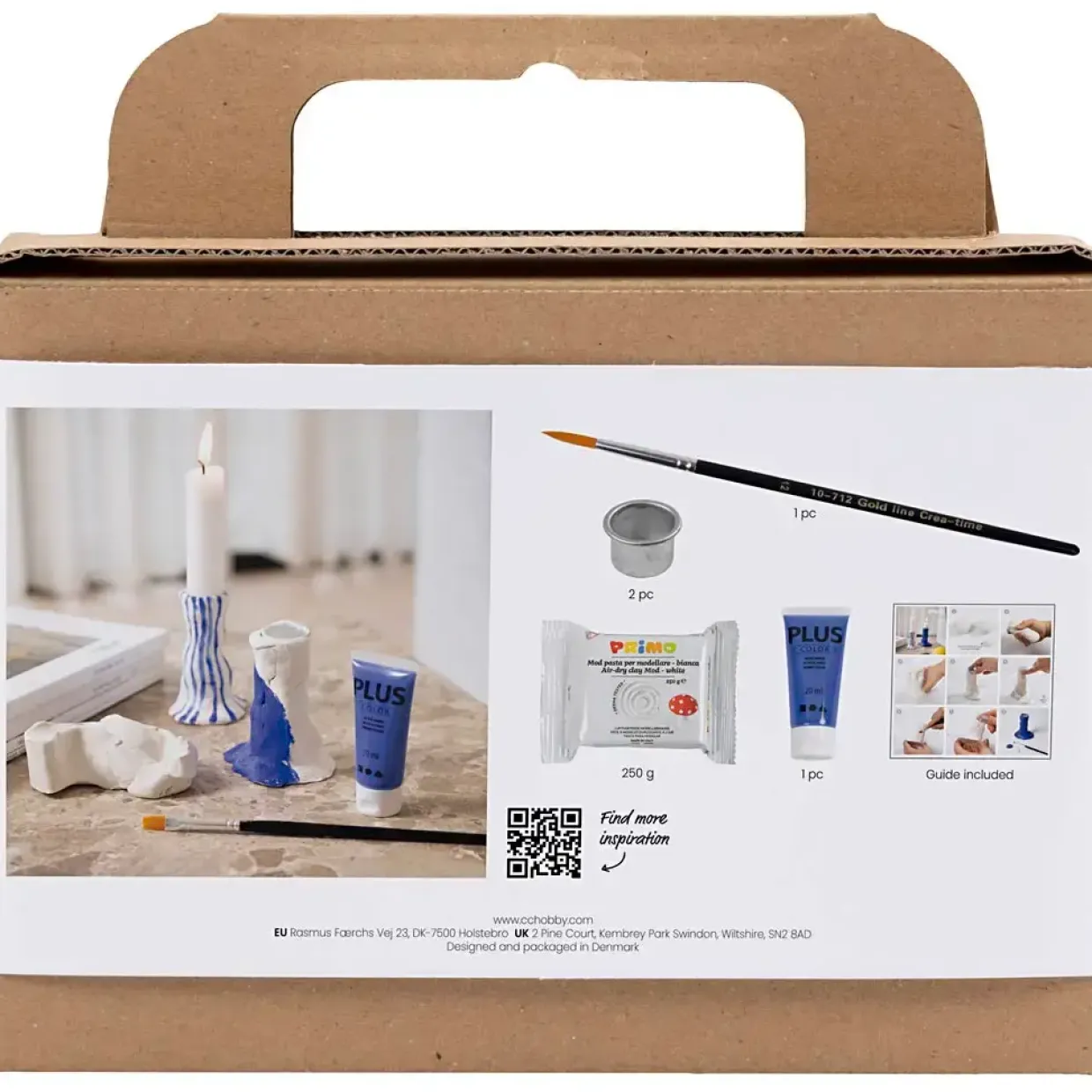 DIY Kit Mini Modellering Lysestage ultra marine