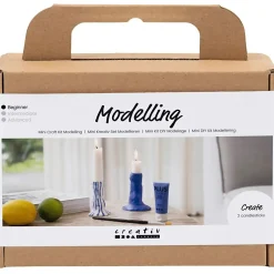 DIY Kit Mini Modellering Lysestage ultra marine