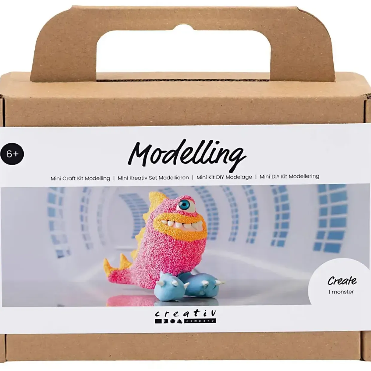 DIY Kit Mini Modellering Monster Freddy pink neon