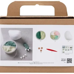 DIY Kit Mini Modellering Monster Lulu lys grøn, mørk grøn