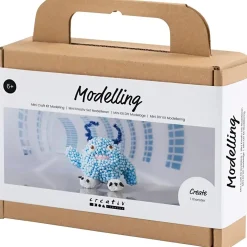 DIY Kit Mini Modellering Monster Bobby lys blå