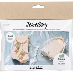 DIY Kit Mini Smykker Aventurinmix armbånd og øreringe