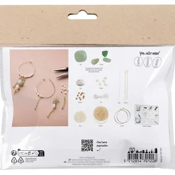 DIY Kit Mini Smykker Aventurinmix armbånd og øreringe