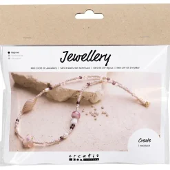 DIY Kit Mini Smykker Chunky halskæde rosa harmoni