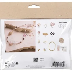 DIY Kit Mini Smykker Chunky halskæde rosa harmoni