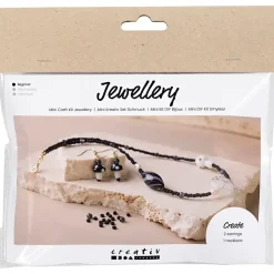 DIY Kit Mini Smykker Chunky halskæde sort harmoni