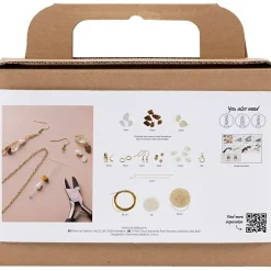 DIY Kit Mini Smykker Krystalhalskæde og -øreringe