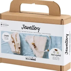 DIY Kit Mini Smykker Krystalhalskæde og -øreringe