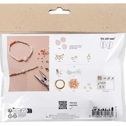 DIY Kit Mini Smykker Rosakvartshalskæde og -armbånd