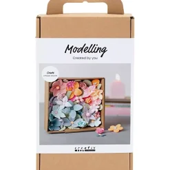 DIY Kit Modellering, Blomster, pastelfarver - 1 pk