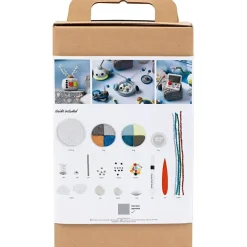 DIY Kit Modellering, Robot, blå, grå, rød, forsølvet - 1 pk