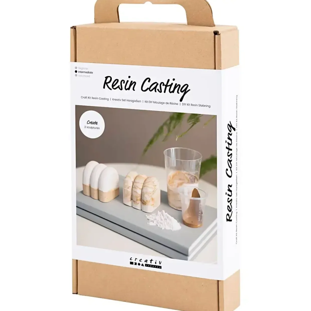 DIY Kit Resin Støbning, Skulptur, beige, off white