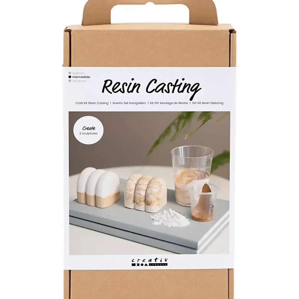 DIY Kit Resin Støbning, Skulptur, beige, off white