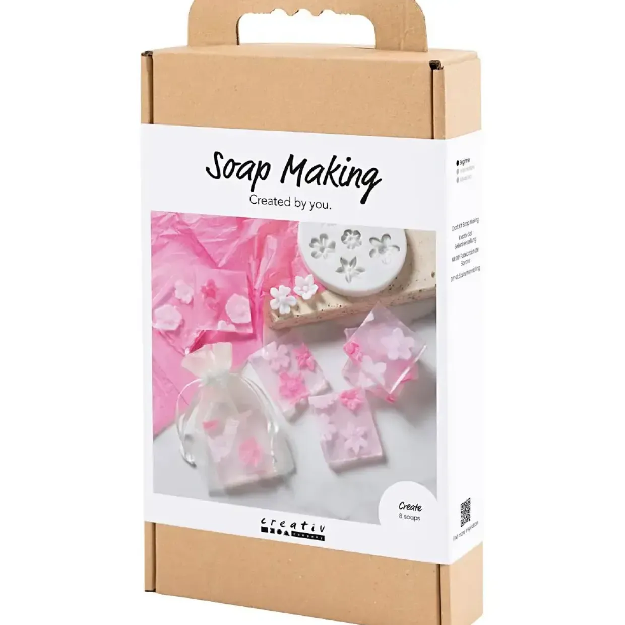 DIY Kit Sæbefremstilling | Blomster, rosa/pink | 1 pk.