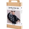 DIY Kit Spooky Udklædning, Flagermuskappe- og hårbøjle, sort, sort glitter, 1 pk.