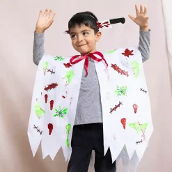 DIY Kit Spooky Udklædning, Kappe og hårbøjle, ass. farver, 1 pk.