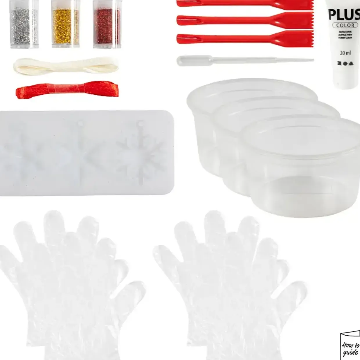 DIY Kit Støbning, Snefnug, 1 pk.
