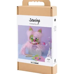 DIY Kit Syning, Kat, ass. farver, 1 pk.