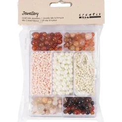 DIY Mix Smykker, Agater, ass. farver - 1 pk