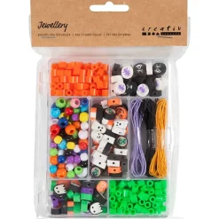 DIY Mix Smykker, Halloween, halloweenfarver, 1 pk.