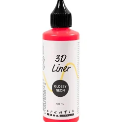 3D Liner, blank, halvdækkende, neon orange, 90 ml/ 1 fl.