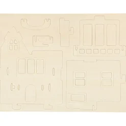 3D Puslespil Hus med altan størrelse 15,8 x 17,5 x 19,5 krydsfiner