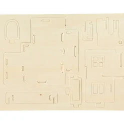 3D Puslespil Hus med altan størrelse 15,8 x 17,5 x 19,5 krydsfiner