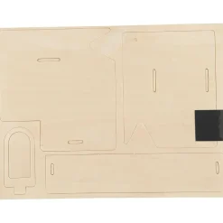 3D Puslespil Hus med kørerampe størrelse 22,5 x 17,5 x 20,5 krydsfiner