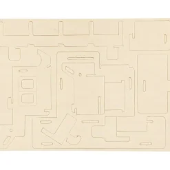 3D Puslespil Hus med kørerampe størrelse 22,5 x 17,5 x 20,5 krydsfiner