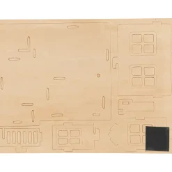 3D Puslespil - Hus med terrasse - Krydsfiner - 19 x 17,5 x 15 cm