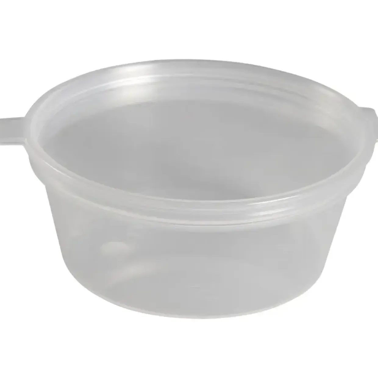 Dressingbæger - ABENA Gastro - 60 ml - Klar PP - Ø7 cm - 2,5 cm høj - Med hængslet låg - 1000 stk