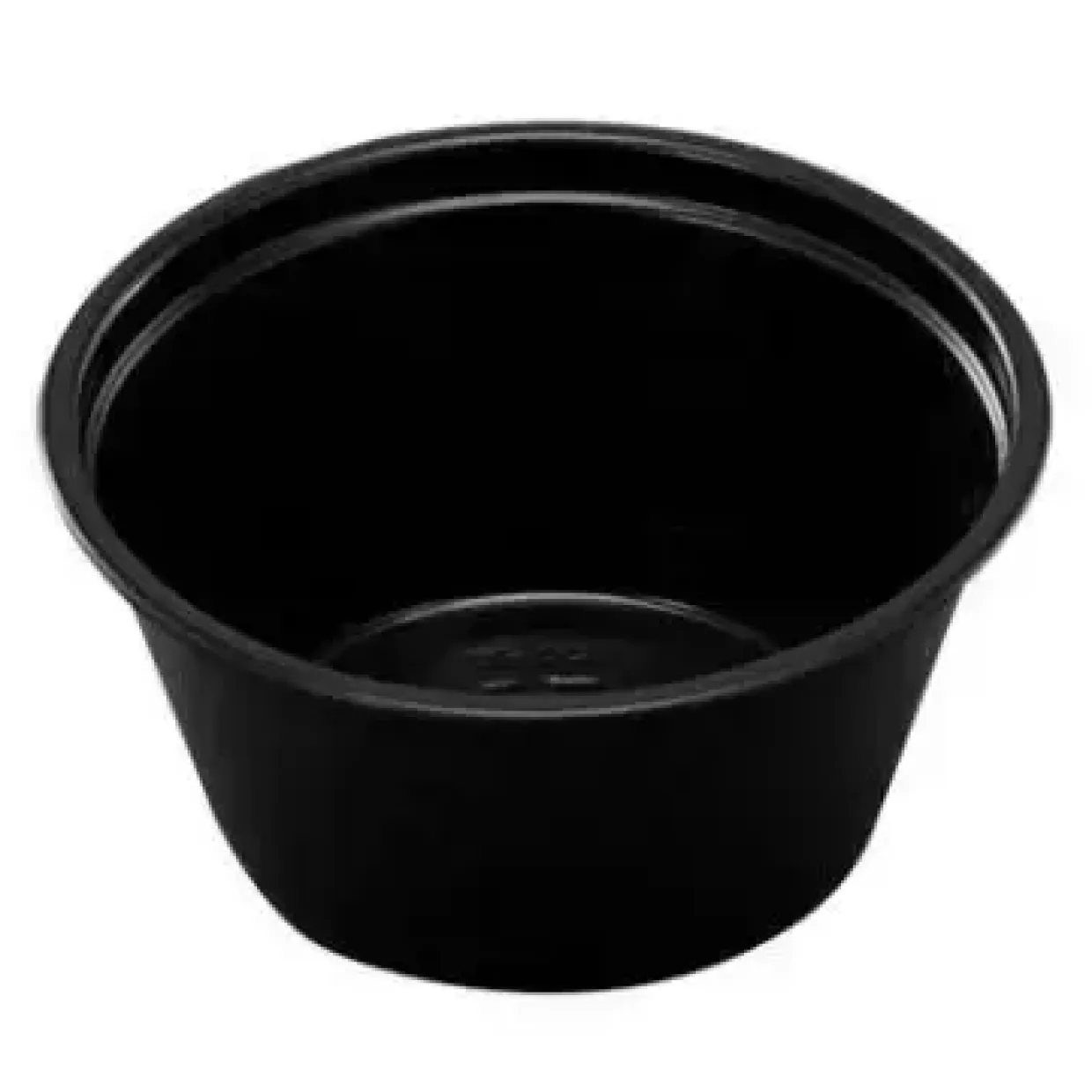 Dressingbæger 60 ml 2 oz Ø62x27 mm PP Sort - 10 ps x 250 stk/krt