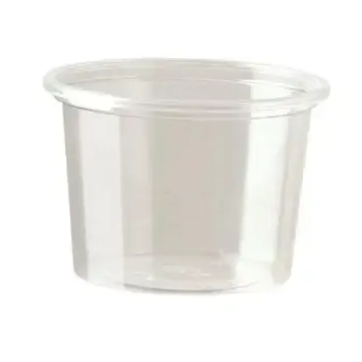 Dressingbæger 100 ml Ø70x47 mm Rundt PS Klar - 30 pk x 100 stk/krt