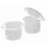 Dressingbæger sojabæger 15 ml Ø20x20 mm Hængslet låg PP Klar - 8 ps x 250 stk/krt