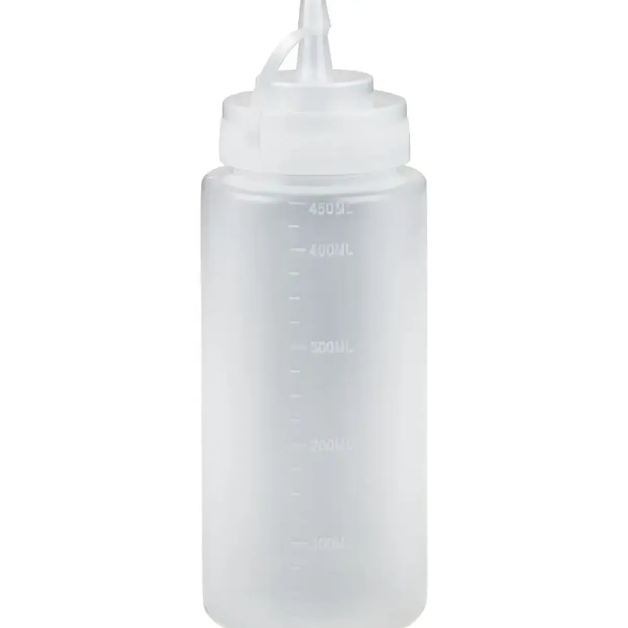 Dressingflaske, ABENA Cater-Line, 6 stk 450 ml, klar, PE/PP, med mål