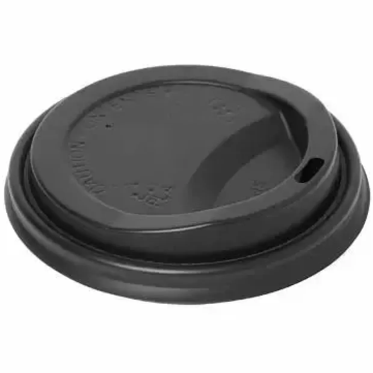 Drikkelåg CPLA Ø90xH17mm Til Kaffebæger Sort - 16 pk x 50 stk/krt