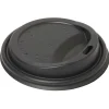 Drikkelåg CPLA Ø80xH17mm Til Kaffebæger Sort - 20 pk x 40 stk/krt