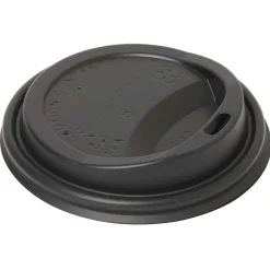 Drikkelåg CPLA Ø80xH17mm Til Kaffebæger Sort - 20 pk x 40 stk/krt