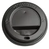 Drikkelåg Plast Ø80xH20mm Til Kaffebæger Sort Catersource - 10 ps x 100 stk/krt
